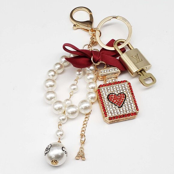 Authentic Louis Vuitton Lock & Key with unbranded Bagcharm, Keycharm, Keychain - Picture 1 of 7